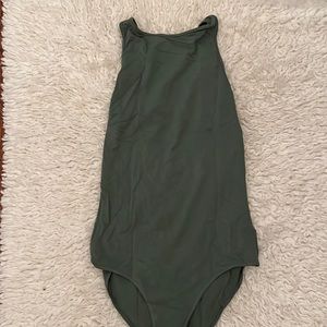 Community Backless Bodysuit in Green